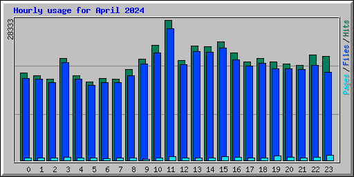 Hourly usage for April 2024