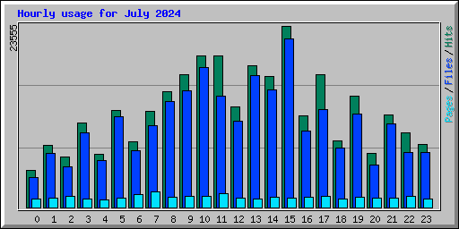 Hourly usage for July 2024