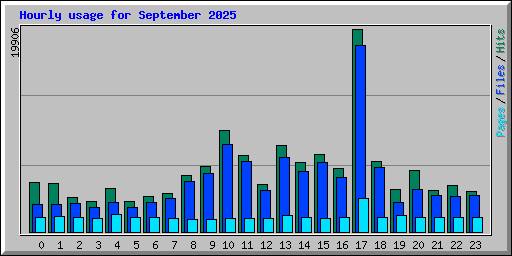 Hourly usage for September 2025