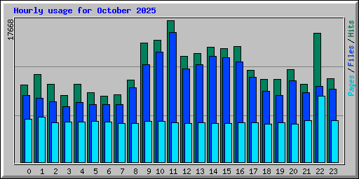 Hourly usage for October 2025